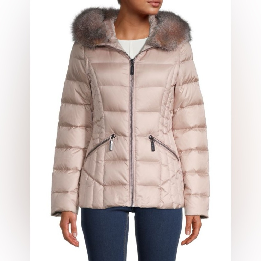 DAWN LEVY
Nikki Fox Fur Down Puffer Jacket XS